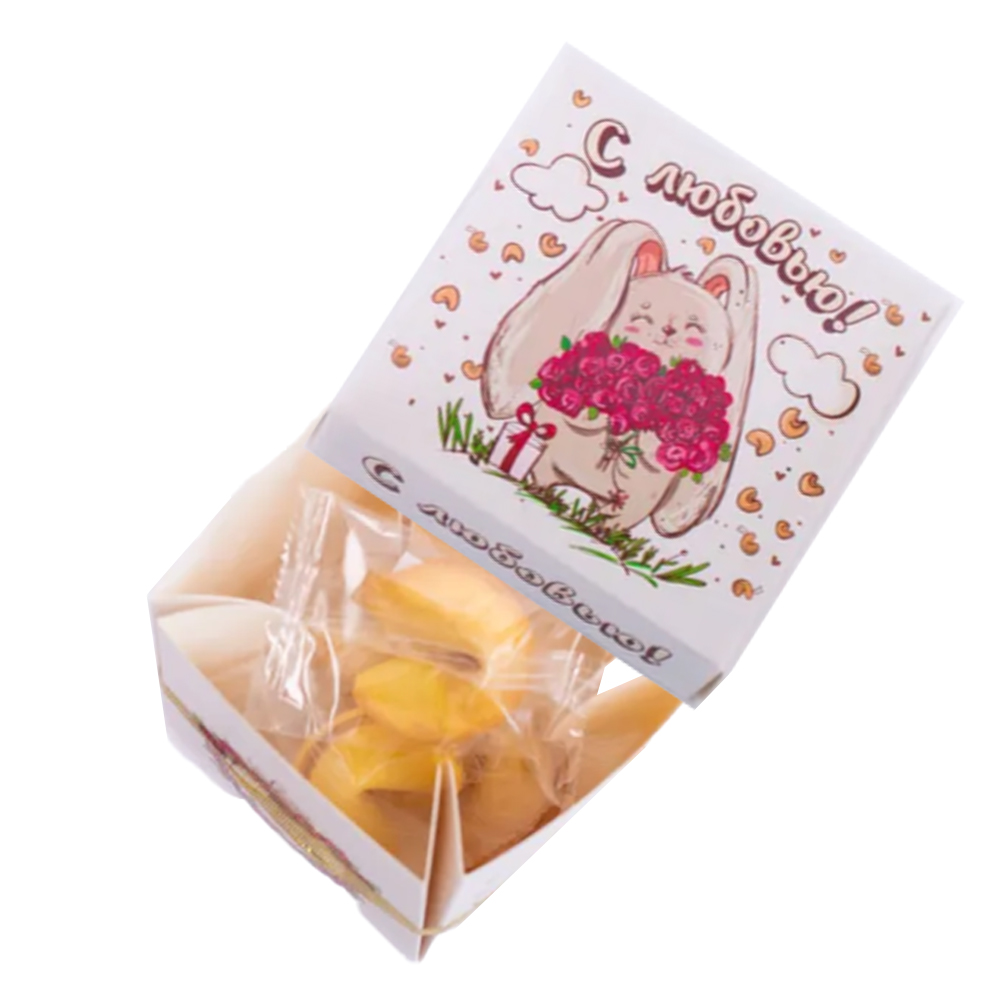 Печенье с женскими предсказаниями "Зайка", 5 штук в Самаре Печенье с женскими предсказаниями "Зайка", 5 штук купить