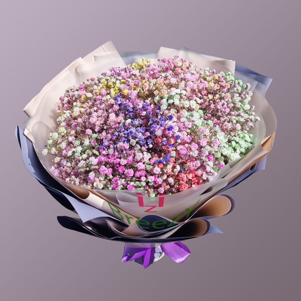 Букет из 15 цветных гипсофил в Самаре Букет из 15 цветных гипсофил купить