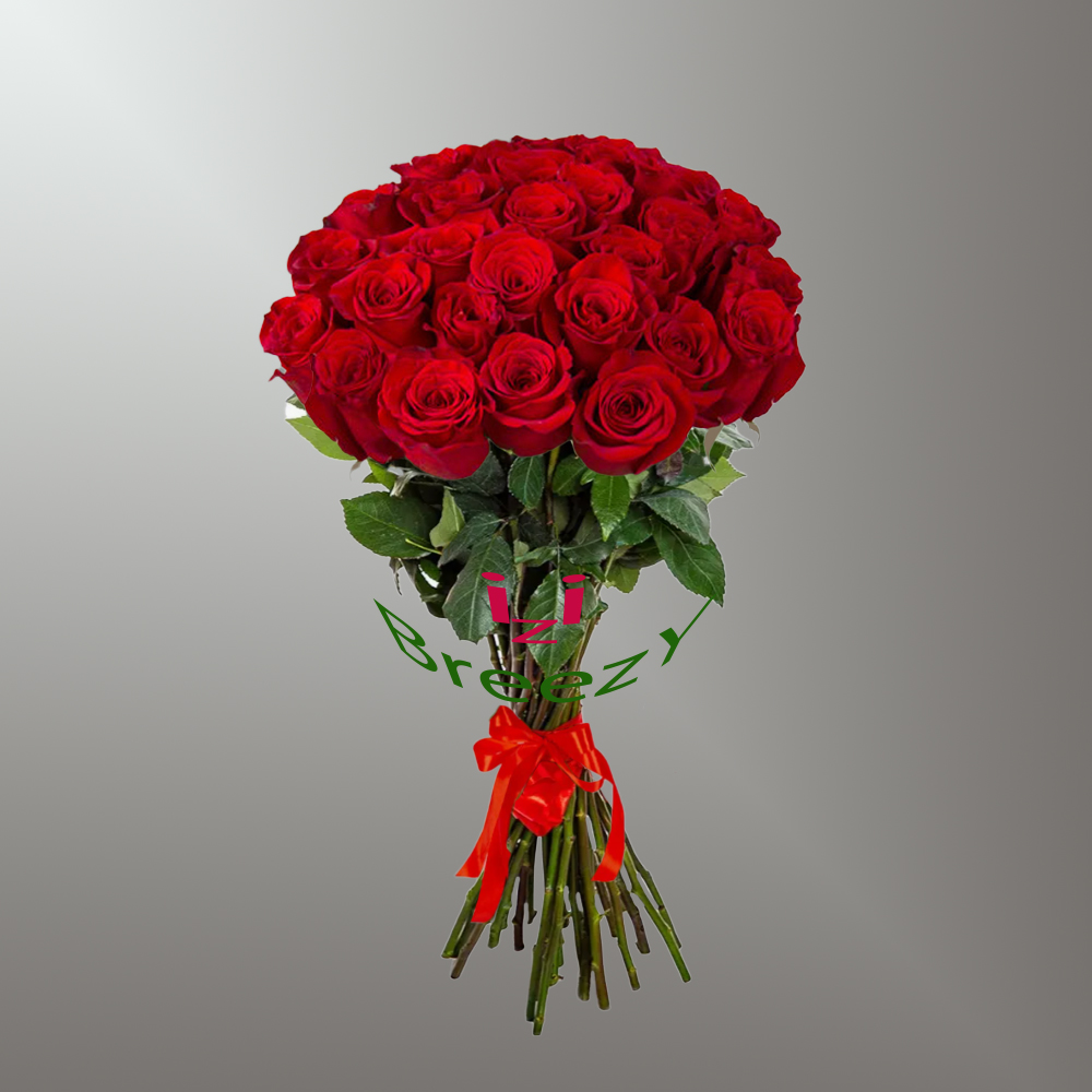 Букет из 25 красных роз (70см) в Казани Букет из 25 красных роз (70см) купить