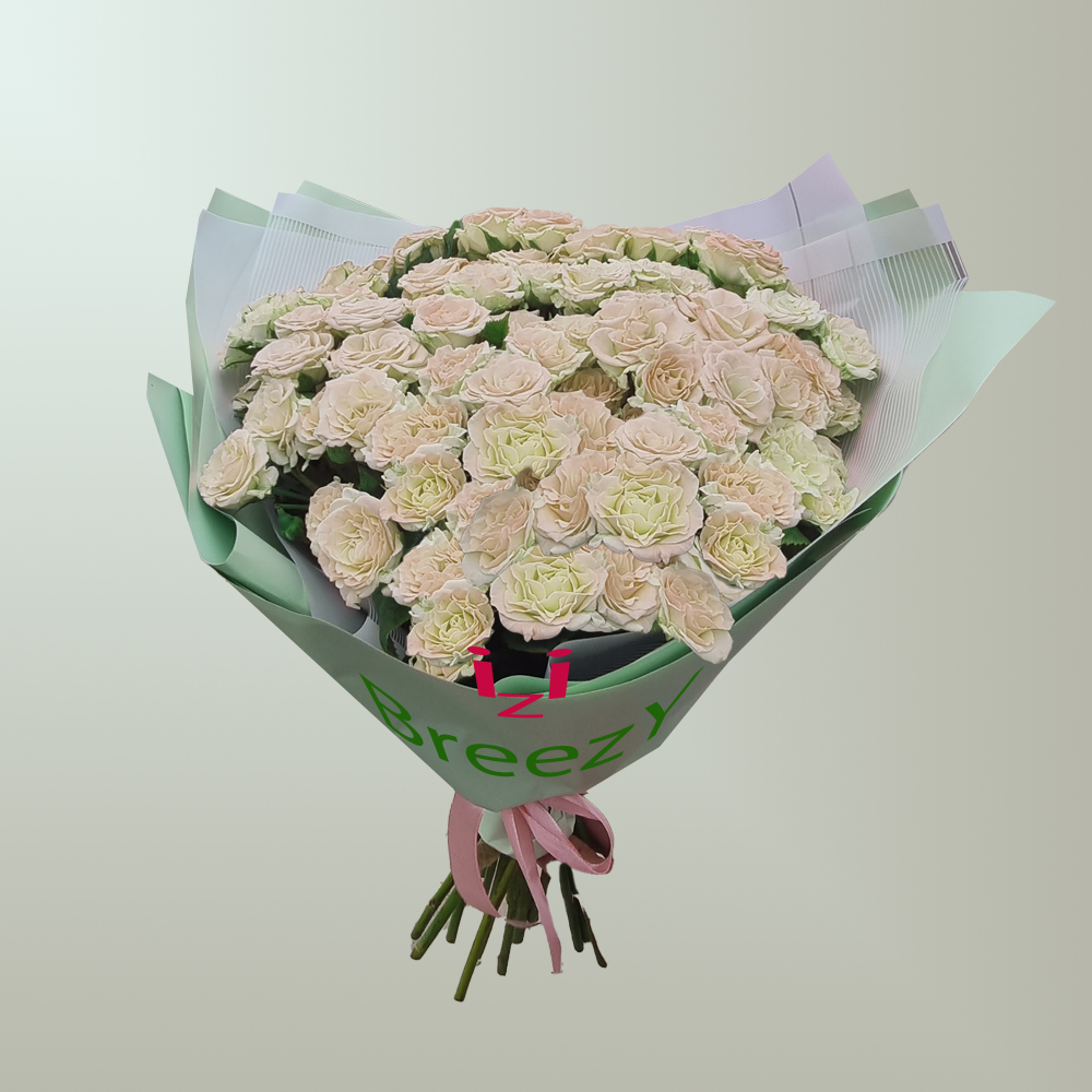 Букет из 29 кустовых кремовых роз в Самаре Букет из 29 кустовых кремовых роз купить