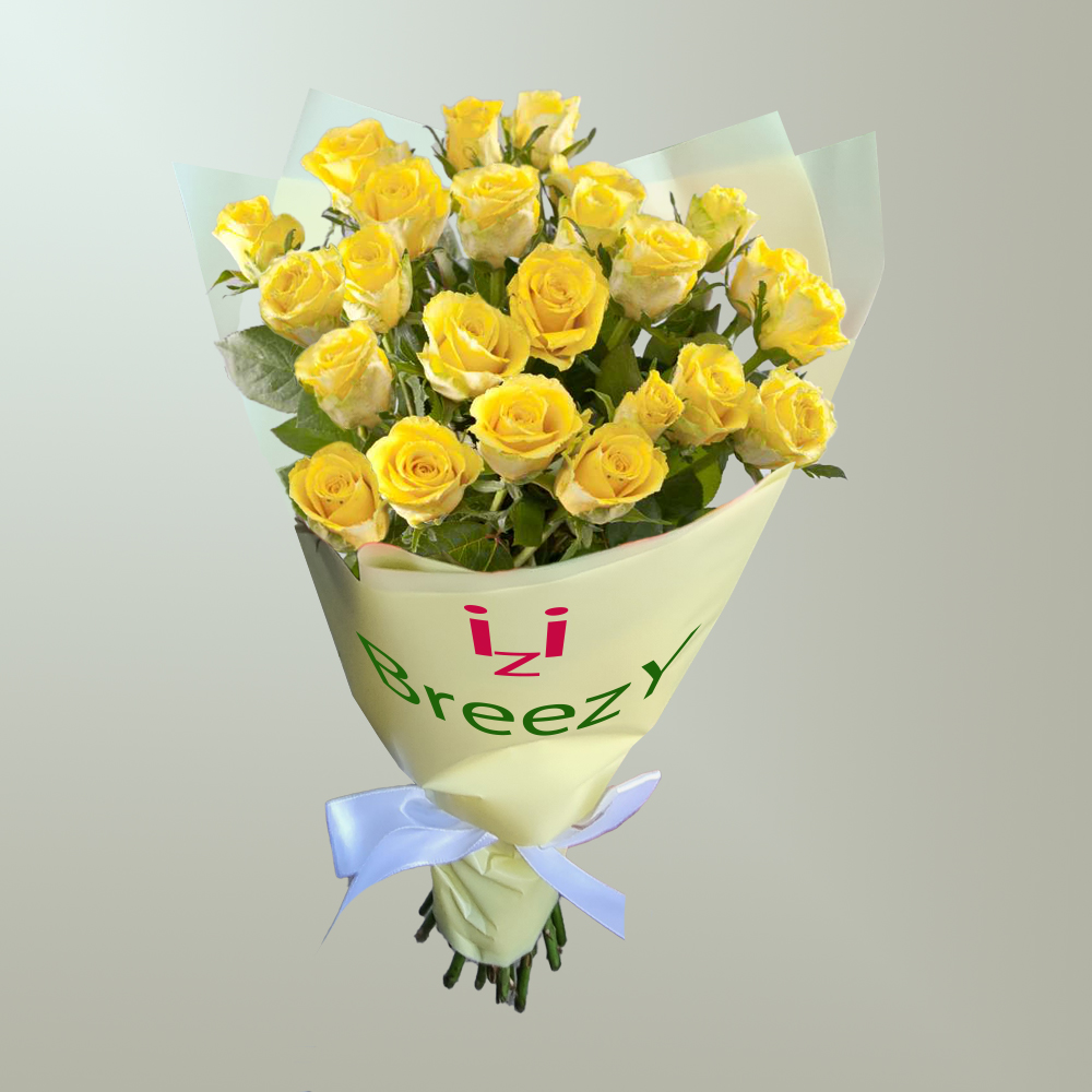 Букет из 7 кустовых желтых роз в Самаре Букет из 7 кустовых желтых роз купить