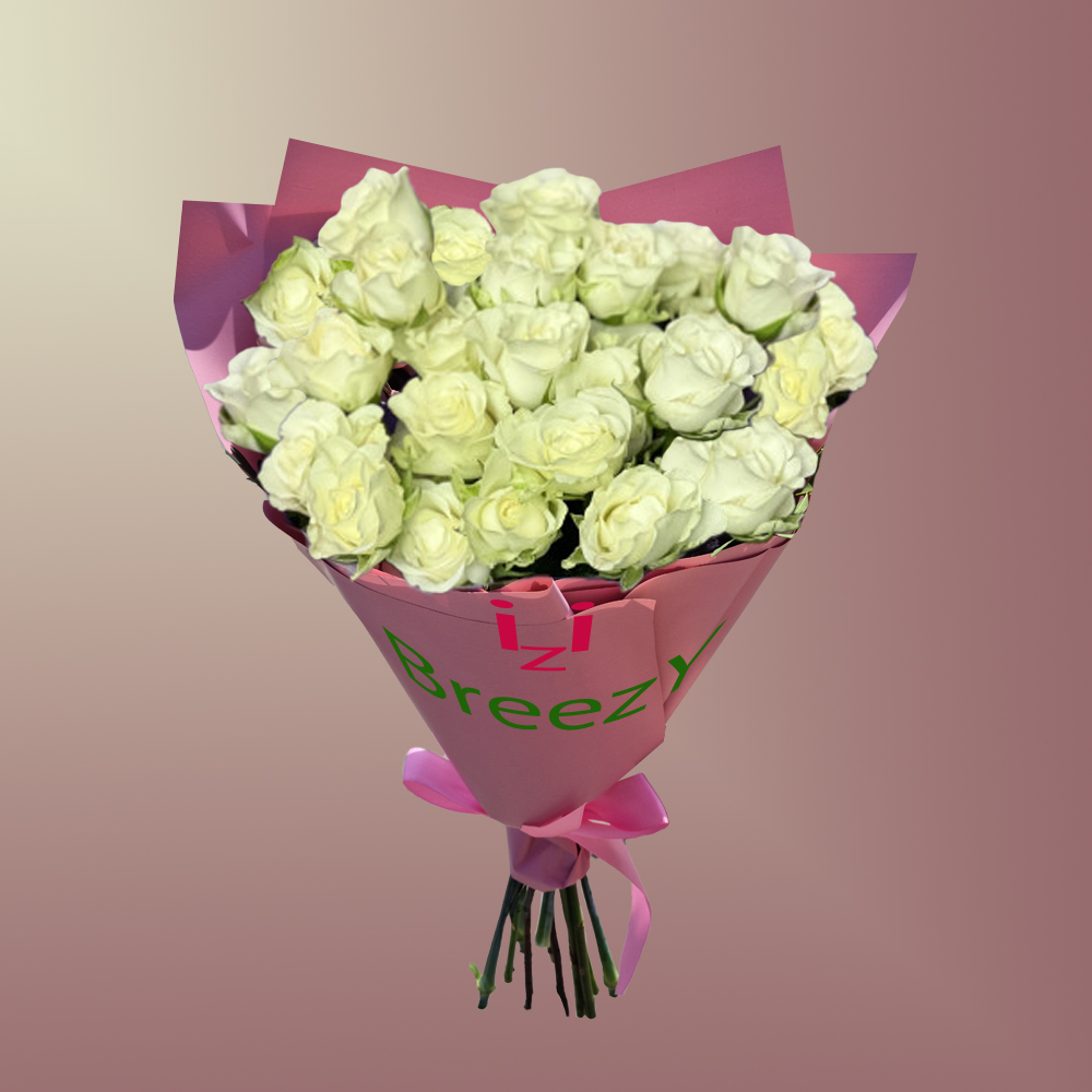 Букет из 7 кустовых белых роз купить 